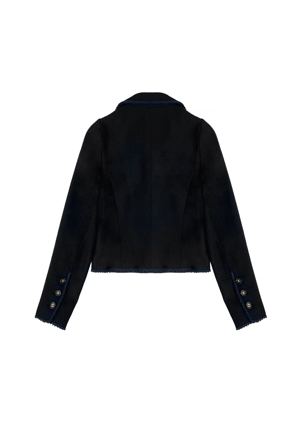 Черный твидовый жакет Chanel