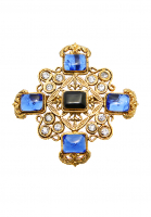 Роскошная брошь с кристаллами Gripoix