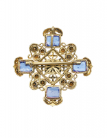 Роскошная брошь с кристаллами Gripoix