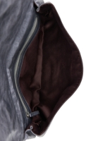 Серебристый клатч Alexander McQueen с перчаткой