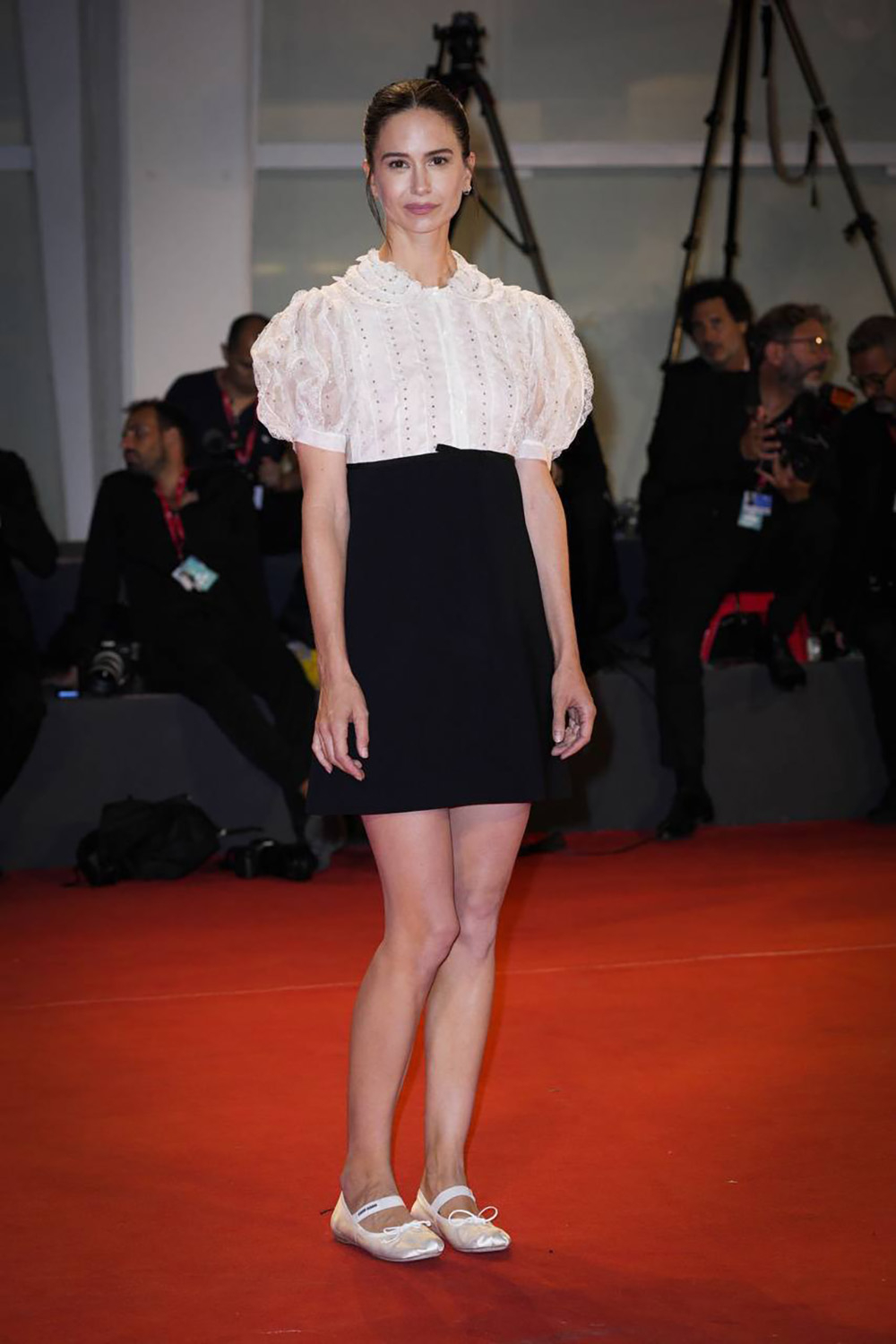 Чёрно-белое платье Miu Miu