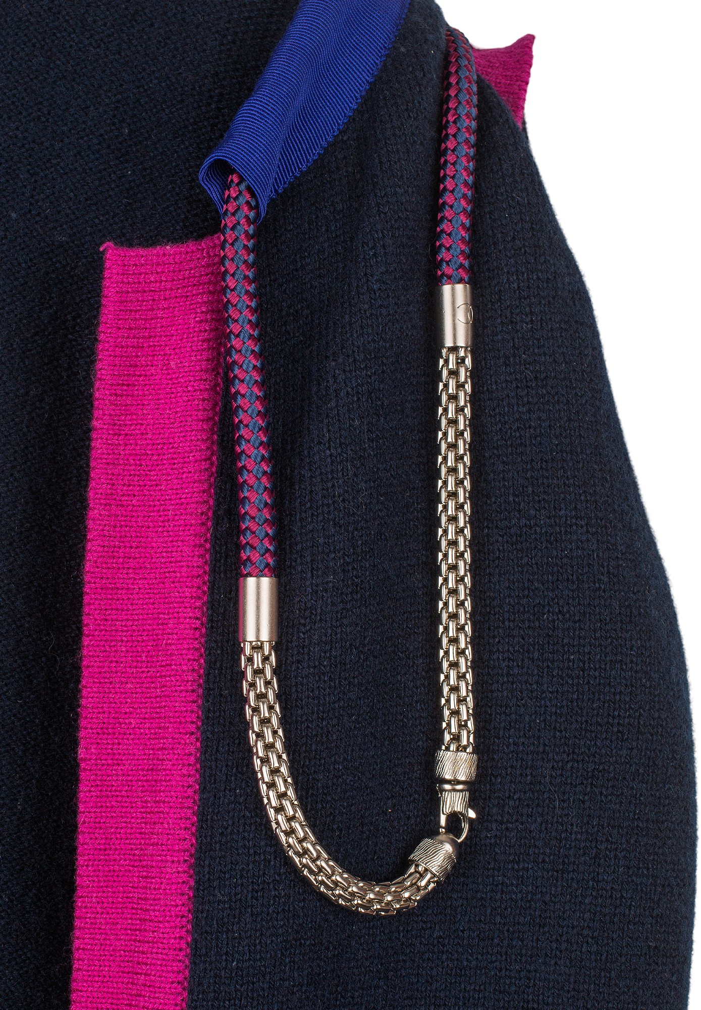 Синий кашемировый кардиган Chanel 