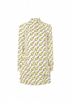 Шелковое платье-рубашка Gucci с принтом