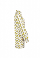 Шелковое платье-рубашка Gucci с принтом