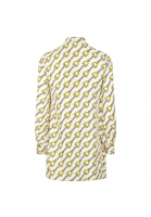 Шелковое платье-рубашка Gucci с принтом