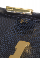 Винтажная сумка Hermès Constance 18 Mini Bleu Marine Lizard
