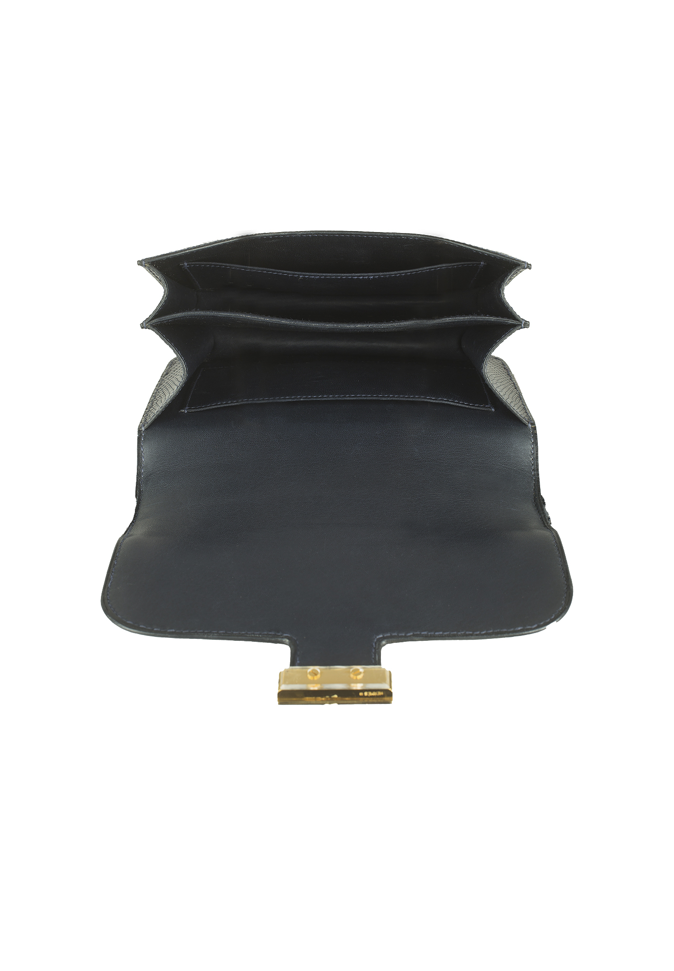 Винтажная сумка Hermès Constance 18 Mini Bleu Marine Lizard