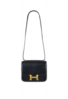 Винтажная сумка Hermès Constance 18 Mini Bleu Marine Lizard