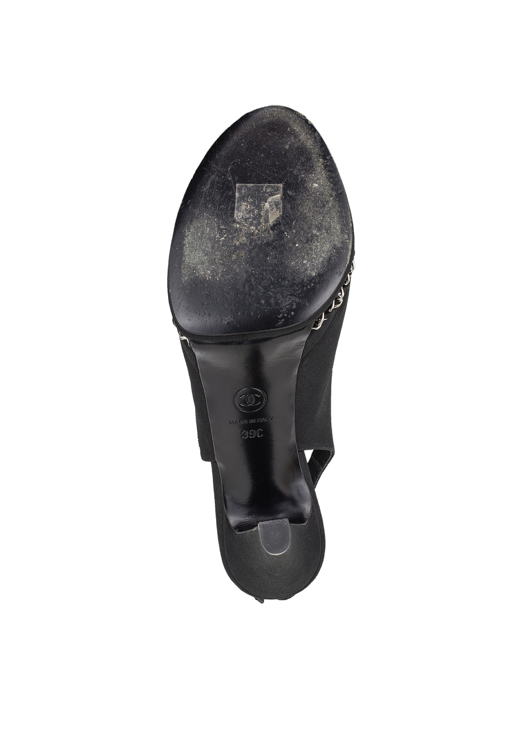 Черные туфли Chanel на платформе