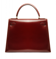Сумка Hermès Kelly 28 Burgundy в коже Box