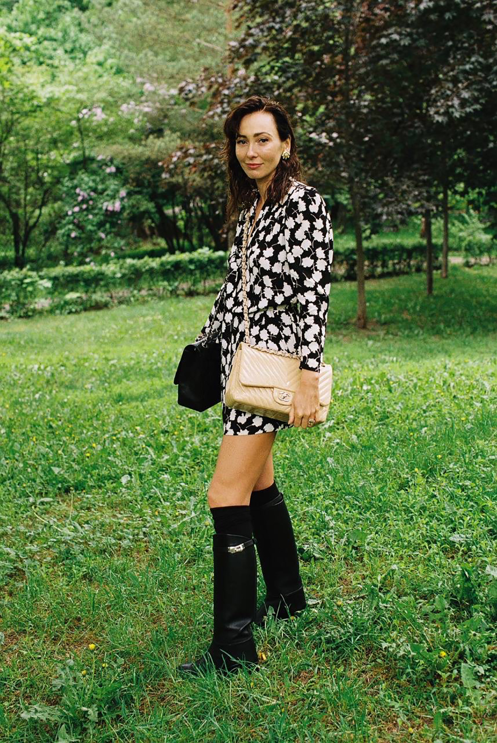 Платье Saint Laurent c принтом