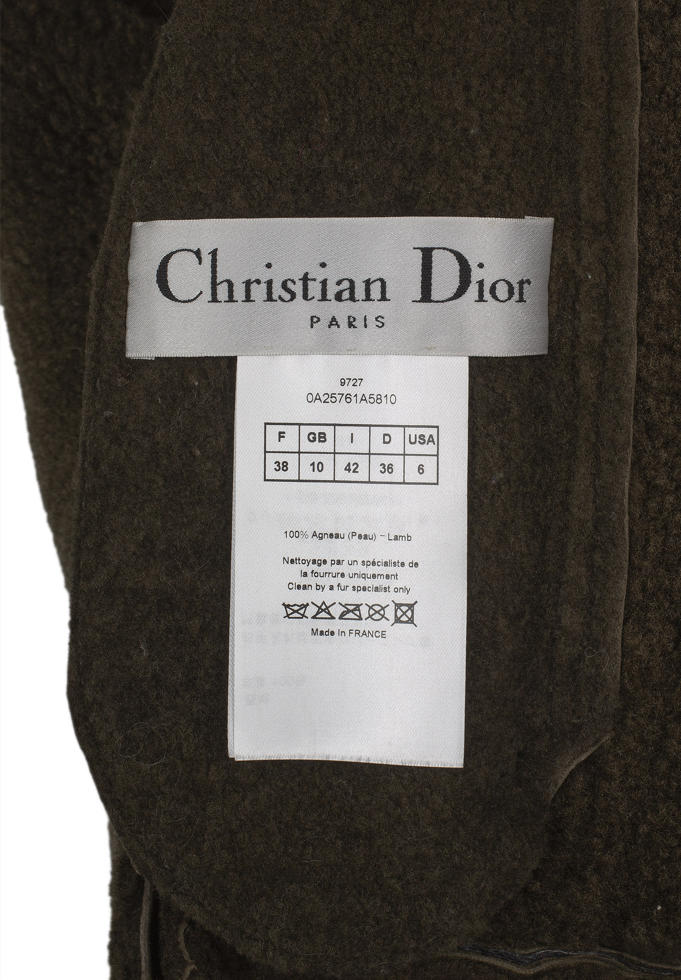 Коричневая дублёнка Christian Dior 