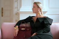 Бордовая крокодиловая сумка Hermès Birkin 35