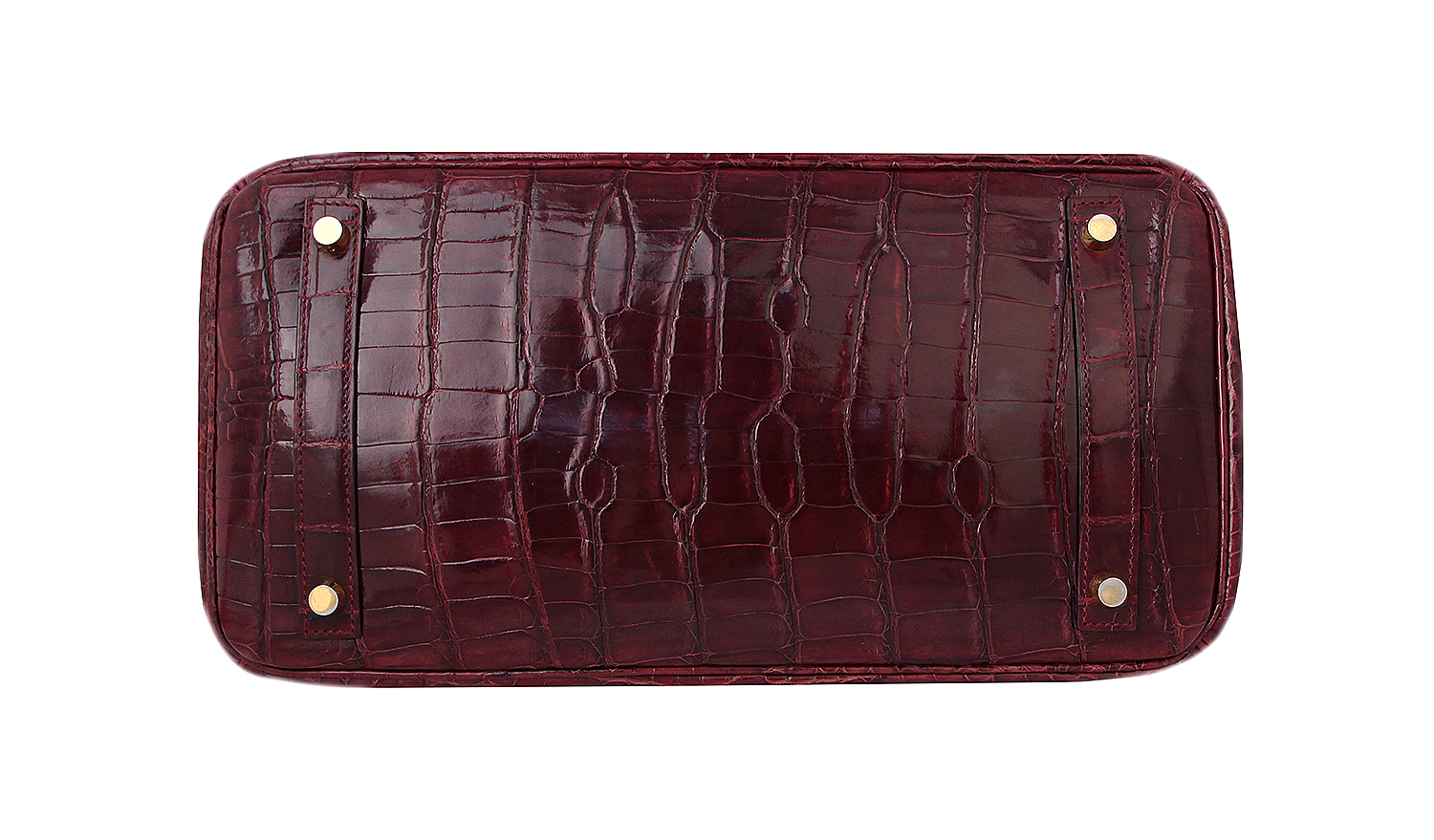 Бордовая крокодиловая сумка Hermès Birkin 35