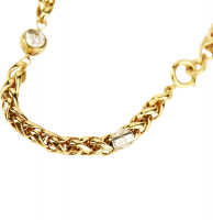 Колье-цепь Chanel с кристаллами