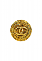 Витые клипсы Chanel с логотипом