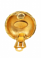 Витые клипсы Chanel с логотипом