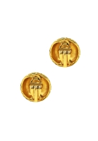 Витые клипсы Chanel с логотипом