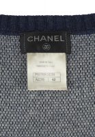 Темно-синий свитер Chanel с принтом