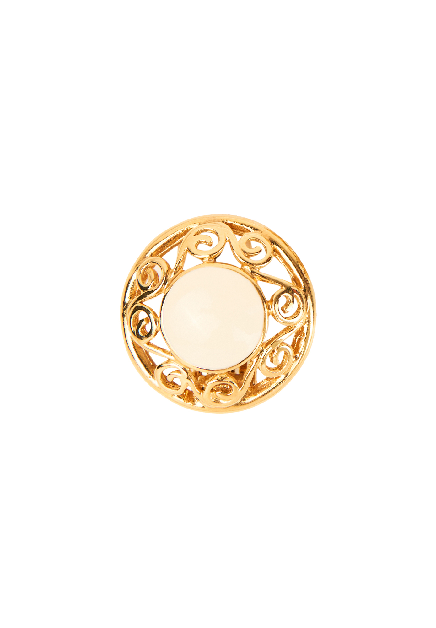 Круглые клипсы Nina Ricci с эмалью