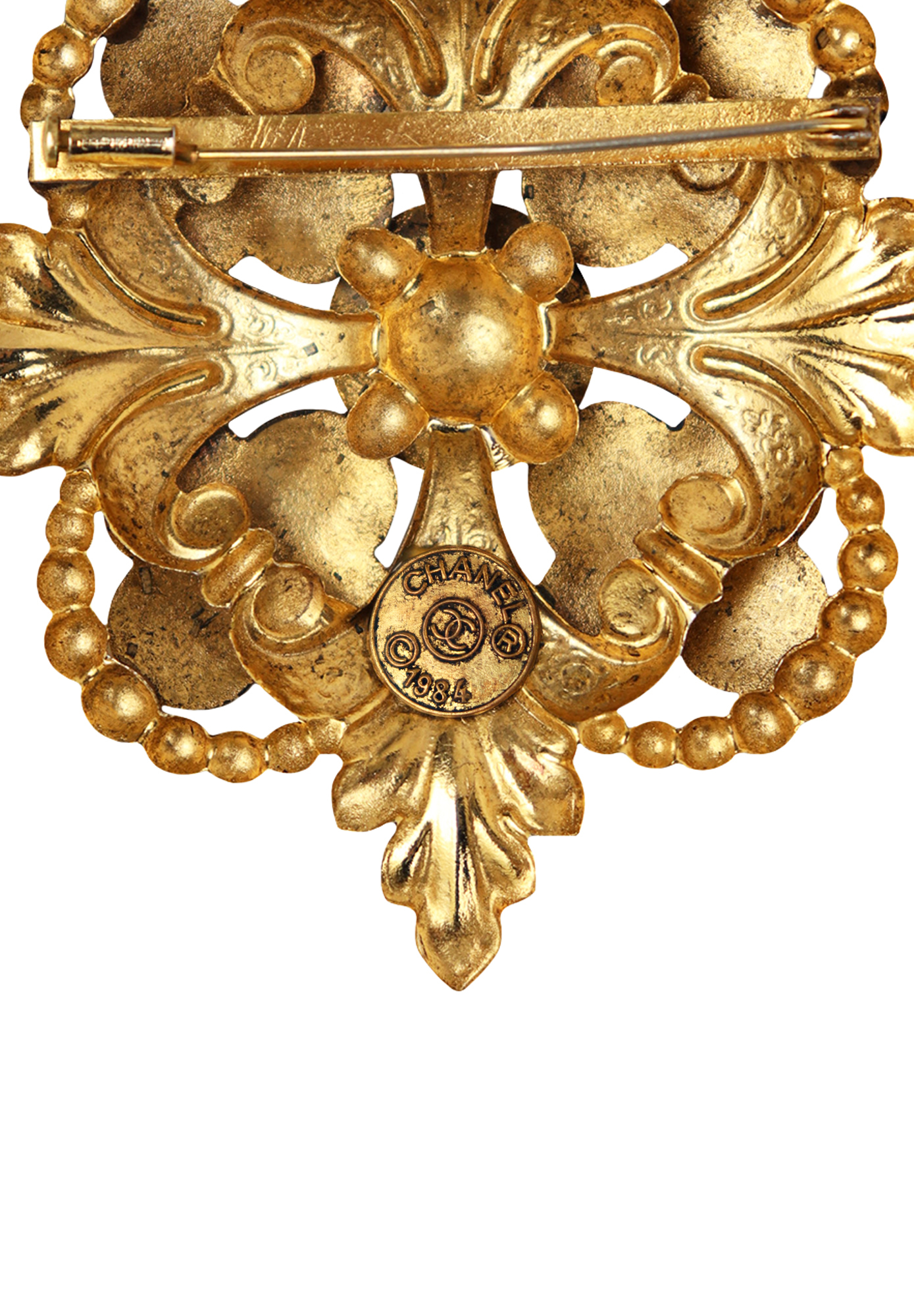 Брошь Chanel с жемчугом и кристаллами Gripoix