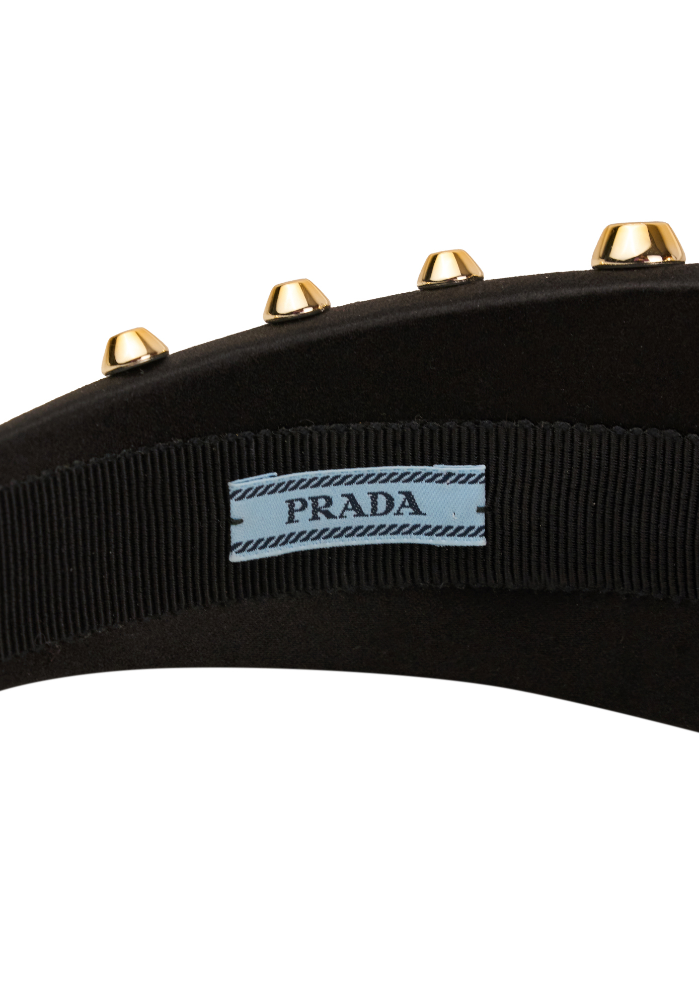 Черный объемный ободок Prada