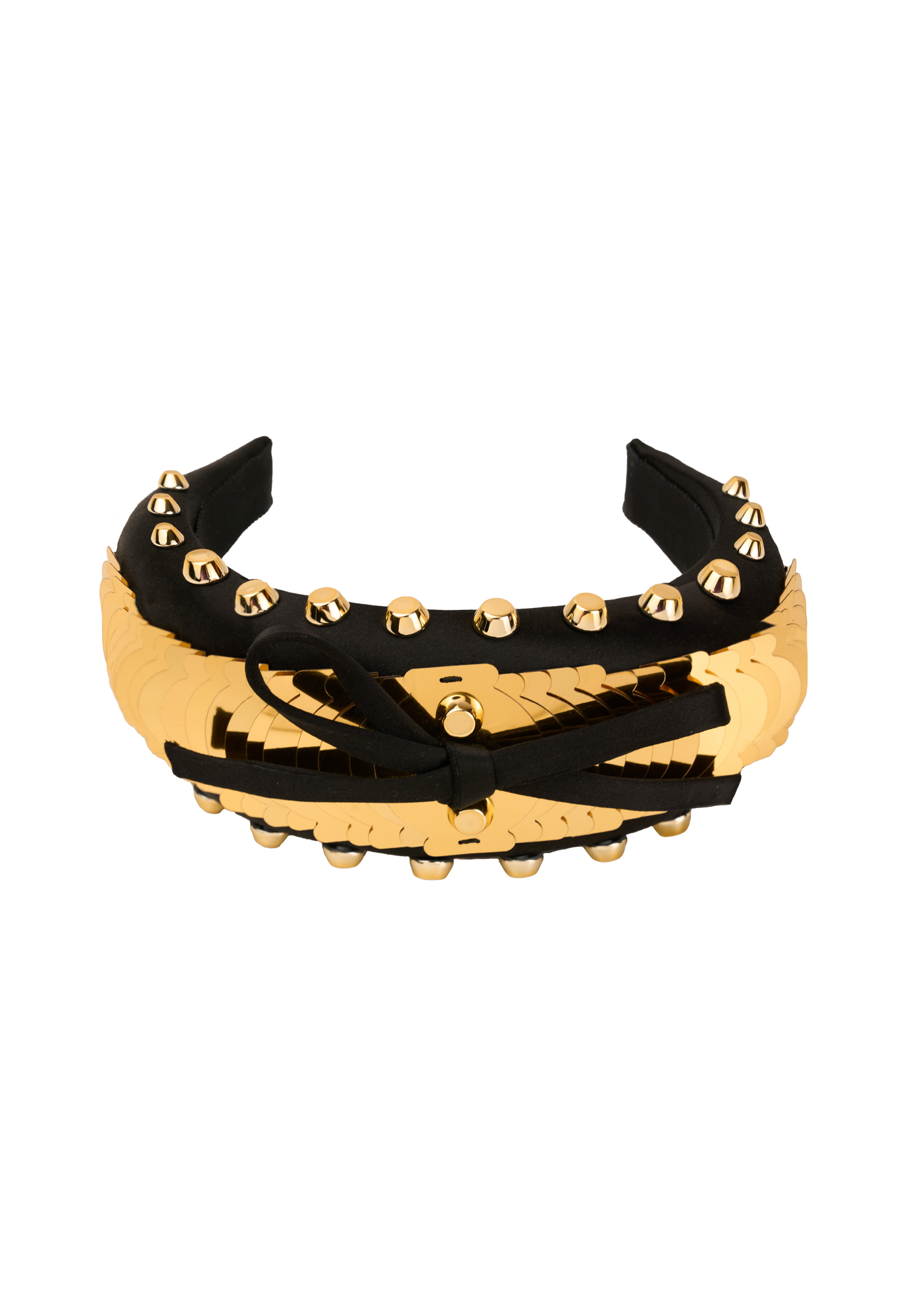 Черный объемный ободок Prada