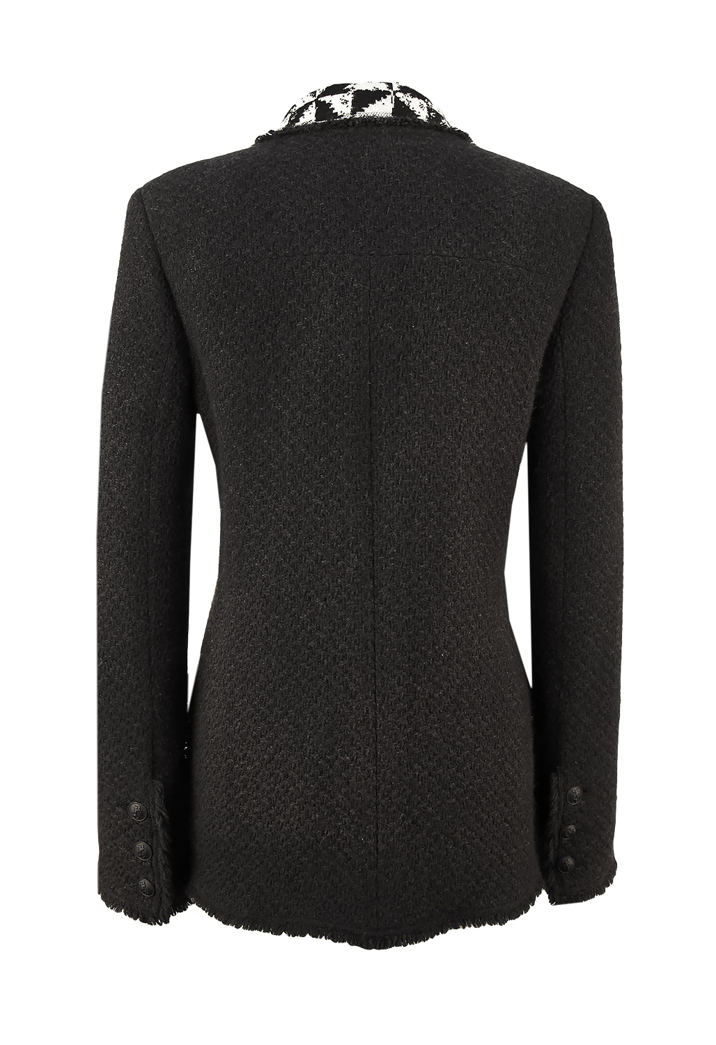Монохромный жакет Chanel c накладными карманами