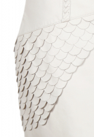 Комбинированная юбка Mugler с кожаной чешуей