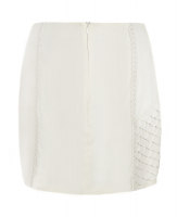 Комбинированная юбка Mugler с кожаной чешуей