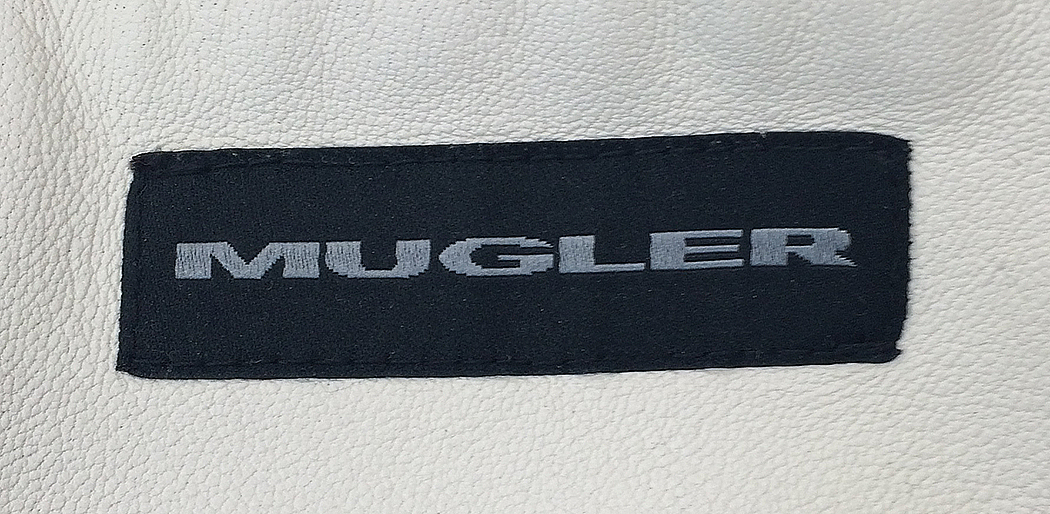 Комбинированная юбка Mugler с кожаной чешуей