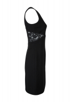 Черное платье-футляр Christian Dior с кружевами 