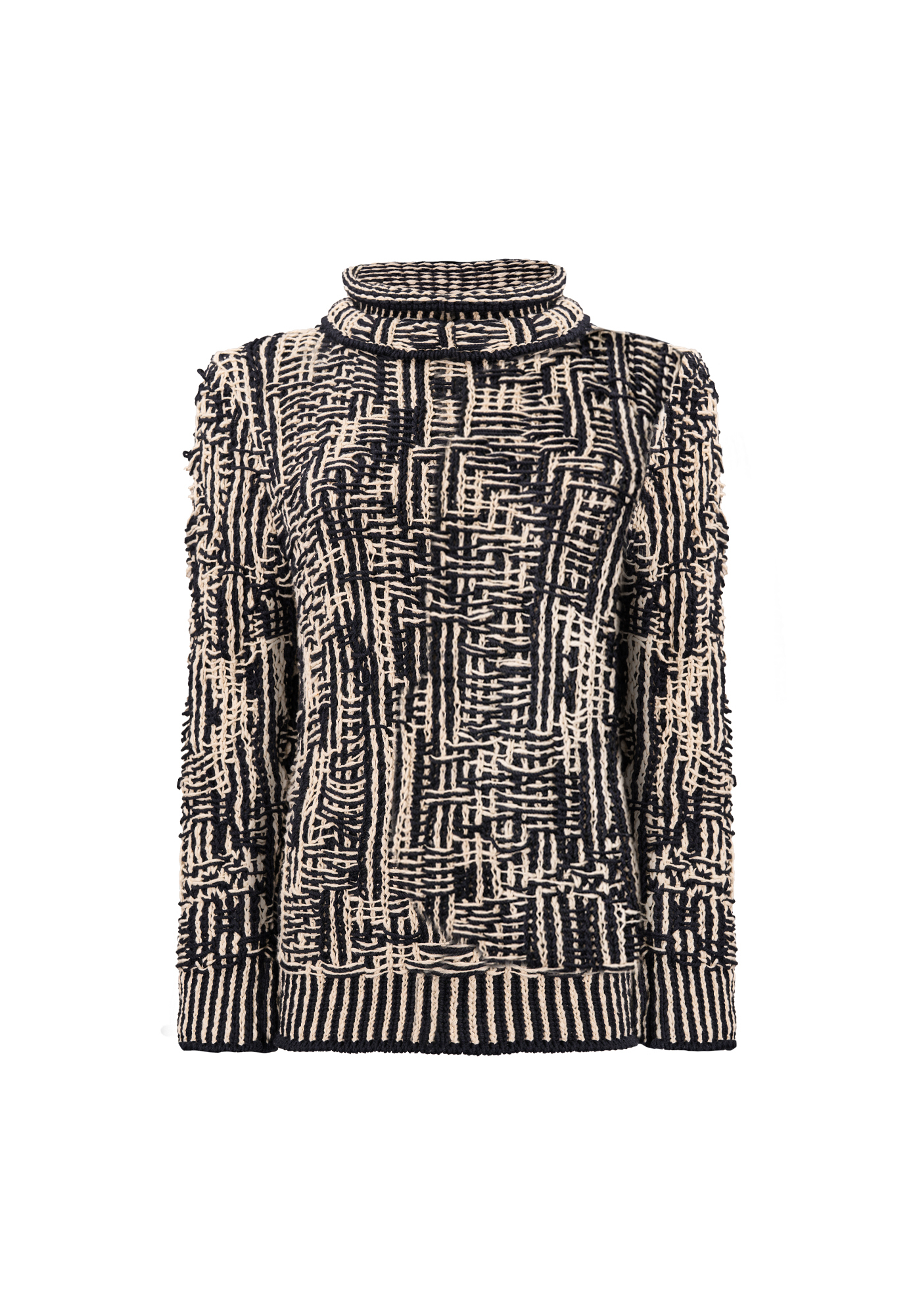 Черно-белый свитер Bottega Veneta