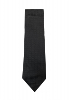 Черный шелковый галстук Hermès