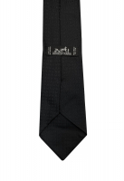 Черный шелковый галстук Hermès