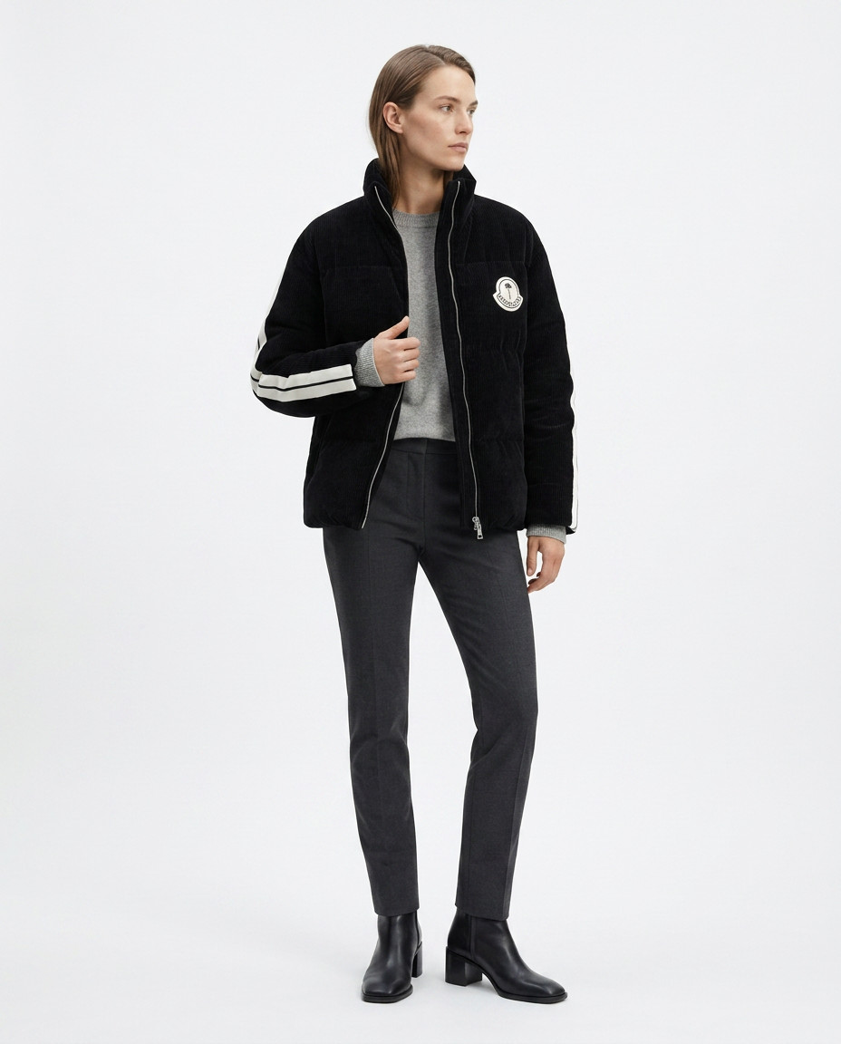 Вельветовый пуховик Moncler x Palm Angels