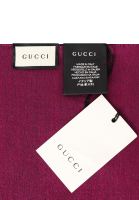 Шаль Gucci с монограммами и бахромой