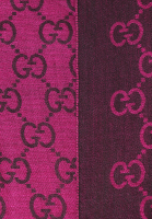 Шаль Gucci с монограммами и бахромой