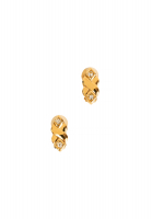 Золотистые клипсы с кристаллами Nina Ricci 