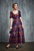 Парчовое платье Yves Saint Laurent с принтом