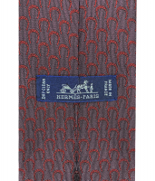 Шелковый галстук Hermès с подковами