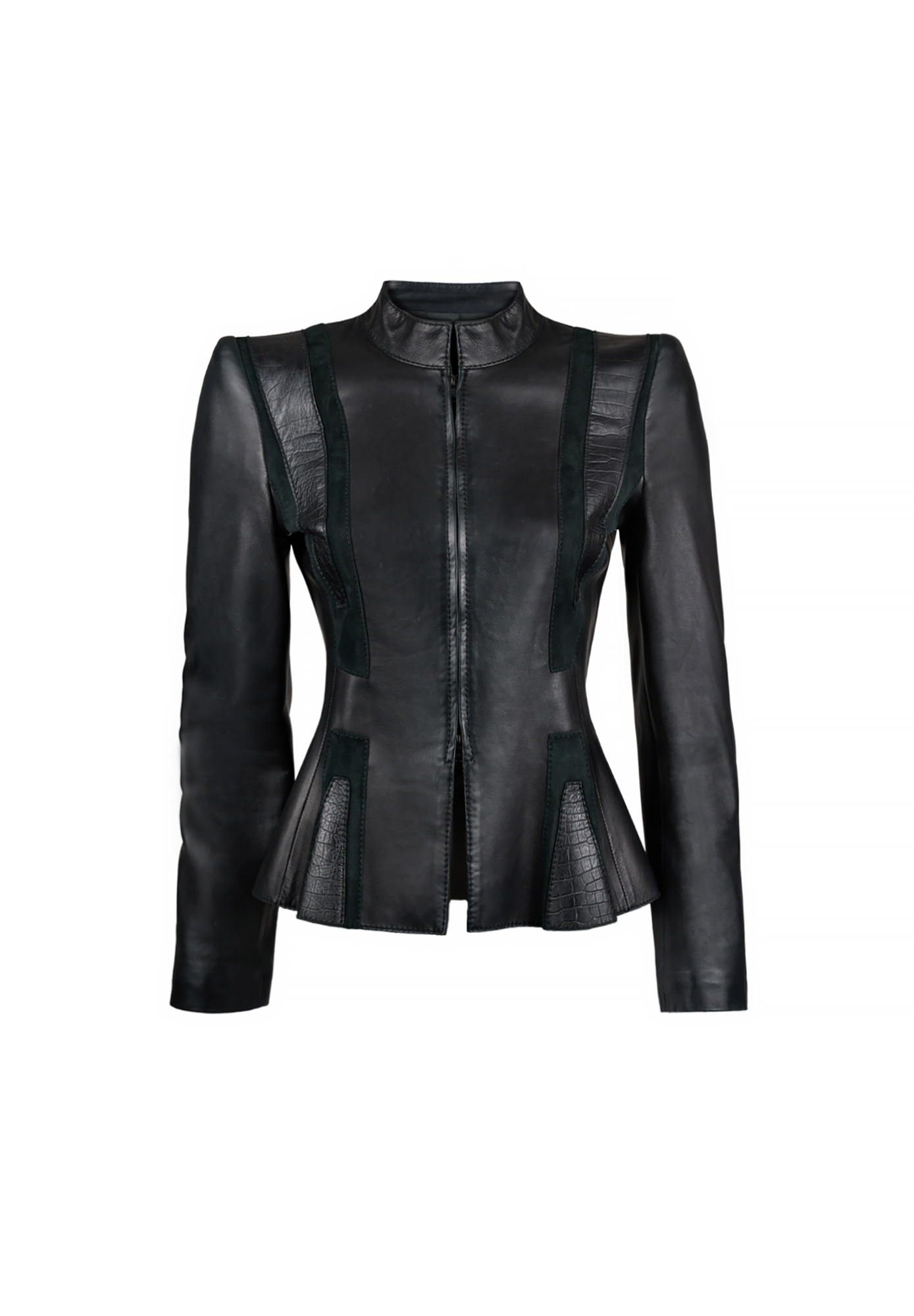 Черная кожаная куртка Valentino