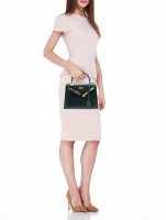 Зеленая сумка Hermès Kelly 28 в коже Box