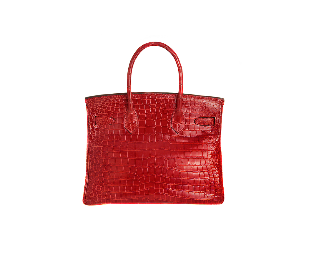 Крокодиловая сумка Hermès Birkin 30 с бриллиантами