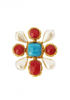 Брошь Chanel с жемчугом и кристаллами Gripoix