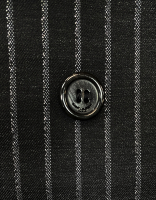 Черный жакет Saint Laurent в полоску