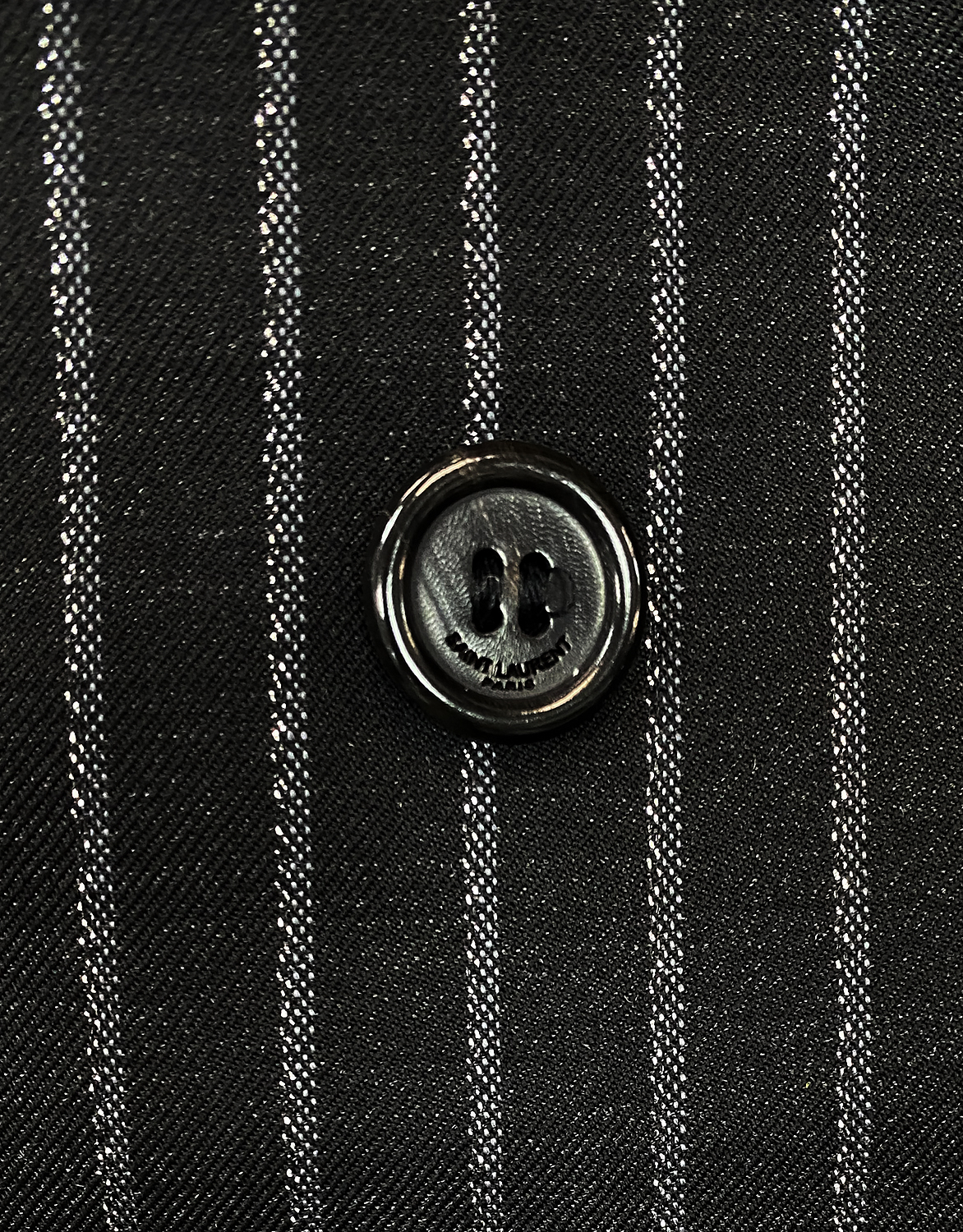 Черный жакет Saint Laurent в полоску