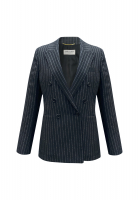 Черный жакет Saint Laurent в полоску