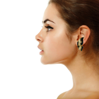 Винтажные клипсы крылья бабочки