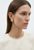 Клипсы Chanel с плетением и жемчугом